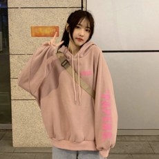 PEONIST 紙質寬鬆協調連帽衫