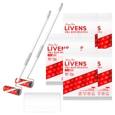 LIVENS 寵物用直立式除塵滾輪 13種 主體 + 推桿 + 收納架 + 10個補充包 套組, 2套