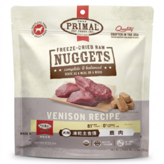 PRIMAL 派莫 成犬用 凍乾主食磚, 鹿肉, 155g, 1包
