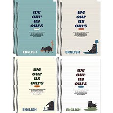 Pink Foot 2000 貓英語筆記 4 x 2p 套組, 1組, 混色