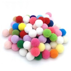 DIY 꾸미기 만들기 컬러 믹스 고탄력 폼폼이 색방울 20mm 100p, 혼합색상, 2개