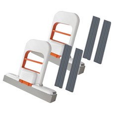 Serentic 免持多用途拖把 橘色 + 補充包組合, 2套