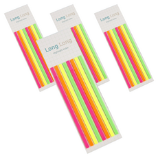 Superssam 長版螢光重點索引貼紙組 螢光色, 4套, 160張