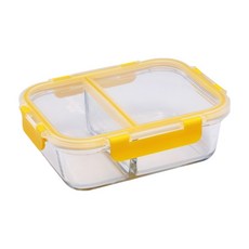 Corelle Brands 康寧餐具 Eco Divided 可拆扣分隔玻璃保鮮盒 1050ml, 容器 + 蓋子, 1個