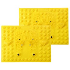 腳底按摩墊, 2個, 黃色