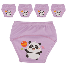 아가짱 유아용 프랜들리 배변훈련팬티, 보라색(팬더), 5개