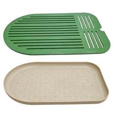 Nice u 毛樂趣 防落砂貓砂墊 聚酯纖維, 棕色, 1個