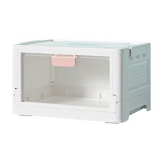 摺疊收納箱 大號單開門, 粉色, 大號, 1個