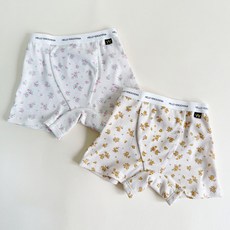 YEROOYENA 男童花紋緊身平口內褲 2件組