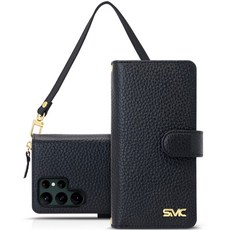 에스엠씨 네스트 가죽 지퍼 지갑 다이어리 휴대폰 케이스 + 스트랩