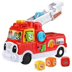 LeapFrog 跳跳蛙 翻滾積木消防車, 容易操控, 刺激五官發展, 耐用材質設計, 1組, 34 x 11 x 21.5cm