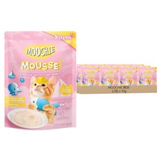 MOOCHIE 姆吉 無榖鮮肉幼貓餐包系列, 鮪魚鰹魚, 70g, 12包