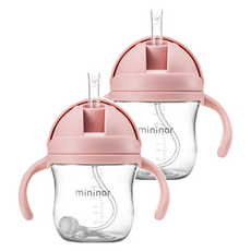 미니노어 트라이탄 빨대컵, PINK, 2개, 220ml