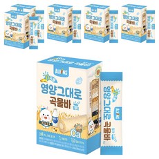 엘빈즈 11곡물 영양그대로 곡물바, 우유맛, 40g, 6개