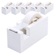 deLi 得力 Noosa ABS 膠帶分配器 NS121, 純白, 6入