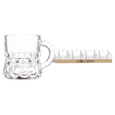 JIN GLASS 把手燒酒杯 30ml, 12個, 透明