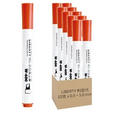 LIBERTY 利百代 W-600-OR 水性美工筆 0.5 ~ 5.0 mm 斜方尖, 1色, 10支