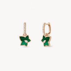 LOLA ROSE 女性用 Ivy 方晶鋯石垂墜亮點耳環 12.8 x 14 mm LR60024