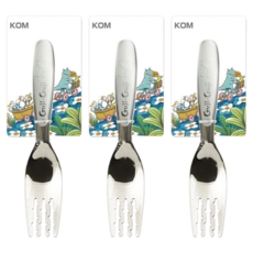 KOM 316不鏽鋼童書聯名兒童叉, Guji Guji, 13.3 x 2.7cm, 3個