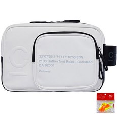 Callaway 高爾夫球收納袋+高爾夫球釘, 白色（小袋）