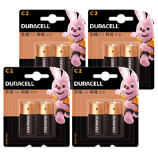 듀라셀 알카라인 건전지 C, 2개입, 4개