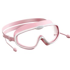 LIVESPO 兒童用寬版泳鏡, 粉紅色, 1個