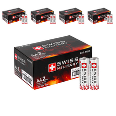 SWISS MILITARY 鹼性 AA 電池, 40入, 5個