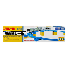 TAKARA TOMY PLARAIL 鐵道王國 R-18 爬升彎軌 3歲以上, 藍色 + 黃色, 1盒