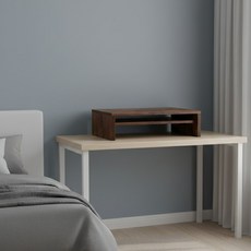 二層螢幕架, 拚接木色