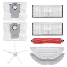 YOLOMi 悠樂米 副廠耗材配件組 石頭 S7 MaxV Ultra適用 主刷 + 集塵袋 2個 + 抗菌拖布 2個 + 濾網 2個 + 邊刷, 1組, 單一商品