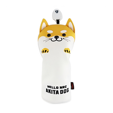 Hello NRC 黃金秋田犬高爾夫球桿保護套 26 x 12cm 混和顏色, 1個