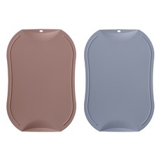 Doble 抗菌切菜板 2 件套，無護套, 乾燥玫瑰, 藍灰色