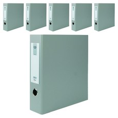 MiDAS HYUNPOONG D型環合成紙板文件夾 名牌型 3孔 A4 7cm, 灰色, 6個