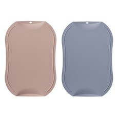 doble 不易產生刀痕的抗菌砧板2件組, 鮭魚粉, 藍灰色, 1個