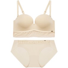 엘르이너웨어 오프숄더 시크릿 브라 팬티 세트