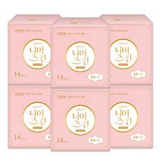 리버티오가네이처 니어스킨 생리대 날개형, 중형, 14개입, 6개 중형, 14개입, 6개