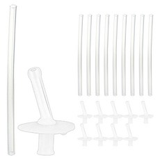 Richell 利其爾 AQ 第一步 吸管型替換吸管組 S-1, 5套, 單一顏色