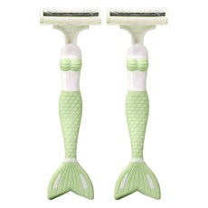 蕉蕉購物 美人魚除毛刀 綠色, 1組, 2支