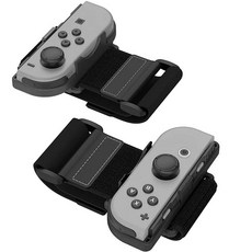 Upmarket 秋友 Nintendo Switch Joy-Con 手腕臂帶 左右套組, 1套, 黑色