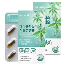 내츄럴플러스 대마종자유 식물성캡슐 30p, 30정, 2개