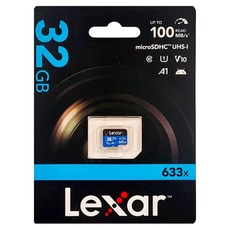 Lexar 雷克沙 32GB MicroSD 記憶卡 633X, UHS-1 A1, 100MB/s, 1個