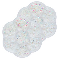 Ronoudi 極光混合玻璃美甲飾品套組 L02019, 2個, 混合色