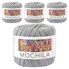 모칠라코튼 뜨개실, 4개, 37회색