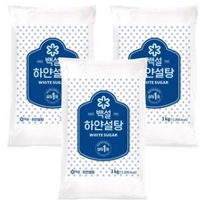 백설 하얀설탕, 3kg, 3개
