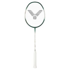 VICTOR 勝利體育 神速AURA SPEED 9000 博斯綠 羽球拍, 深綠白金, 高彈性碳纖維, 穿線磅數≤30lbs, ARS-9000, 1個