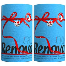 Renova 廚房紙巾 藍色 120張, 2捲