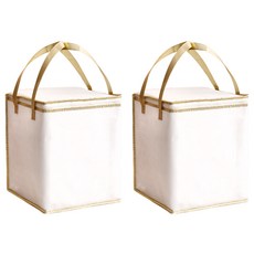 10寸蛋糕保冰袋 加高, 35 x 35 x 40cm, 白金色, 2個