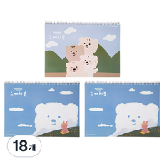 탐사 두툼 미술용 스케치북 170g 3개입, 34.5 x 24.7cm, 30매, 18개