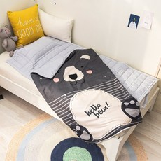 아이자리 키즈 사계절 낮잠이불 일체형, 헬로베어