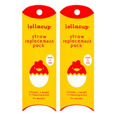 lollaland lollacup學習水杯專用替換吸管 2入+重力球+吸管清潔刷組, 混合顏色, 2套